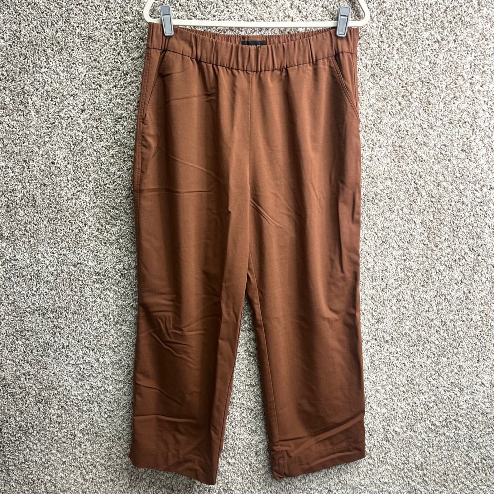 Unbound Merino Pants Women's XL Brown Merino Wool Blend Elastic Waist Travel